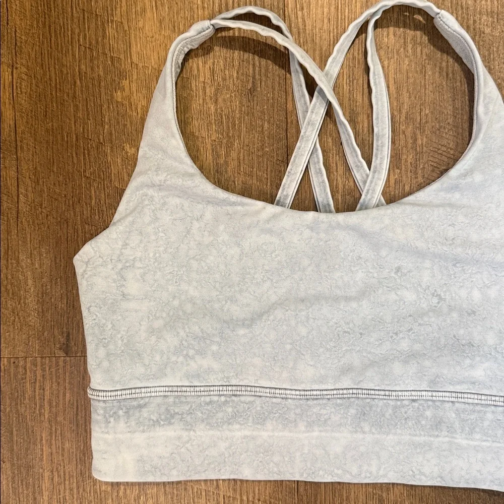 Lululemon Women’s Energy Bra City Grit White Blue Fog Size 6 - Picture 5 of 13